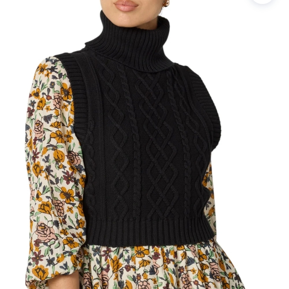 NWT CLEOBELLA | $198 Aria Cable Knit Sweater Vest - Picture 4 of 7